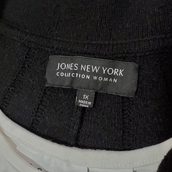 Jones New York Sweater Jacket 3/4 Sleeve Button Down Collared 1X W-552 - Picture 6 of 8
